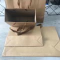 Papel marrón impreso bolsas kraft para paño de embalaje